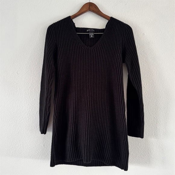 Ribbed Chunky Knit Button Detachable Cowl Neck Drape Sweater Small NY & Company - Picture 11 of 11